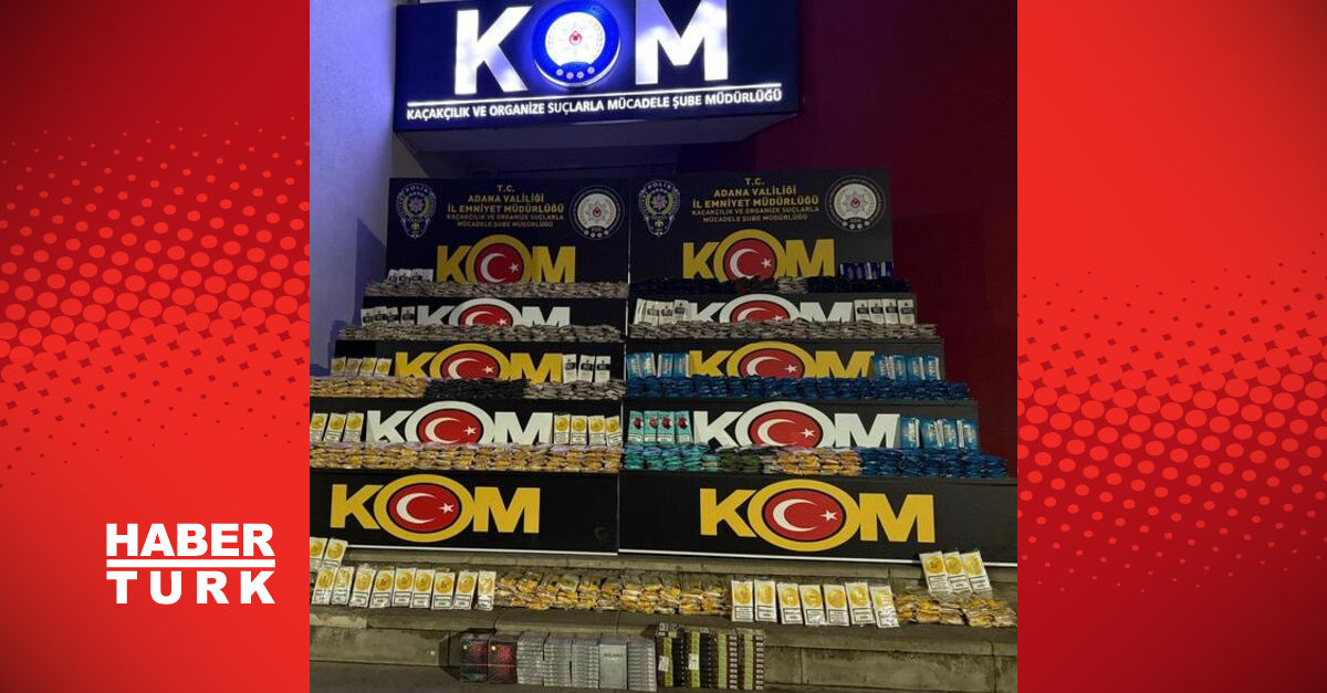 Adana’da kaçakçılık operasyonunda 348 kilogram pipo tütünü yakalandı